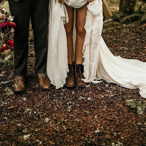 Wedding In Hiking Boots Couples Intimate Adventure Wedding