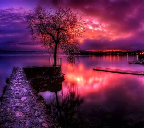 Purple Sunset Wallpaper Download To Your Mobile From Phoneky