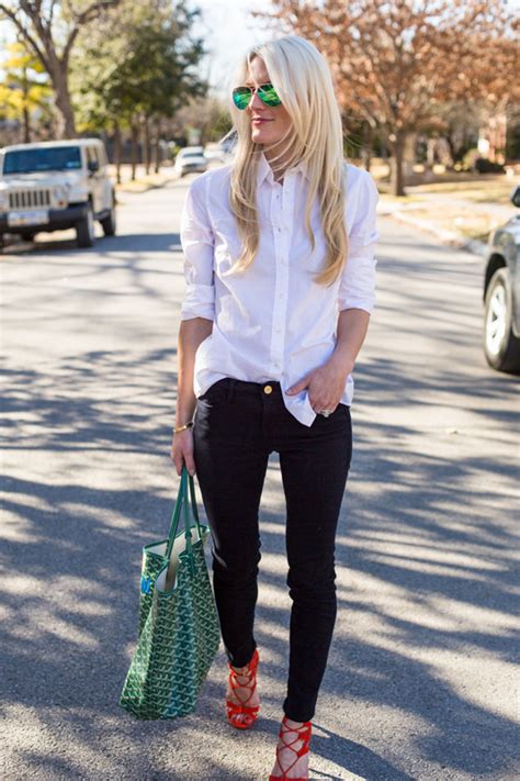 Chic Ways To Wear Your White Button Down Shirt This Fall Glamour
