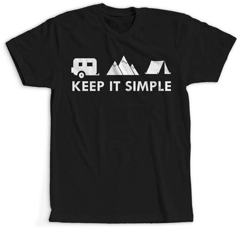 Keep It Simple Funny Camping Tee Shirt For Campers | Camping tee shirts, Camping tee, Camping humor