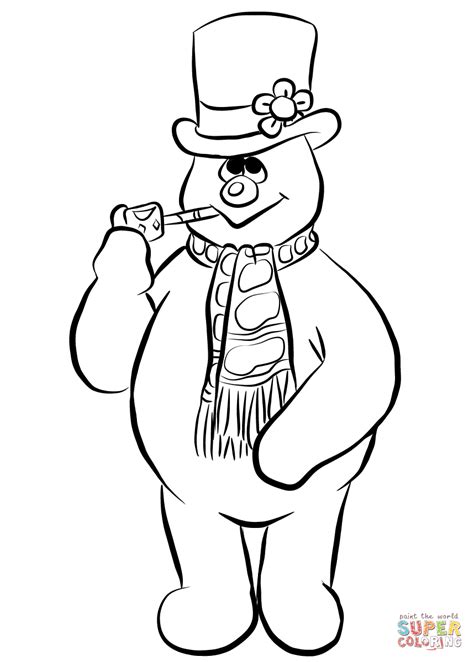 Printable Frosty The Snowman Coloring Pages