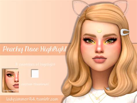 Ladysimmer94s Peachy Nose Highlight Nose Highlight The Sims 4 Skin