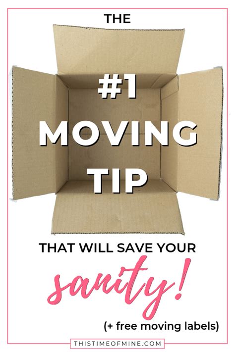 The 1 Moving Tip That Will Save Your Sanity This Time Of Mine