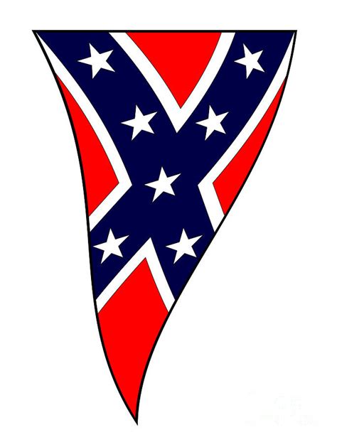 Civil War Confederate Flag As Waving Bunting Triangle Digital Art By
