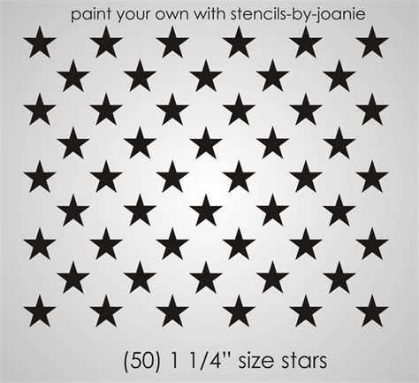 Patriotic Stencil 125 Inch Stars Proud American Flag Country Art Signs