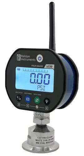 Ralston Field Gauge Lc20 Digital Sanitary Pressure Gauge With Bluetooth