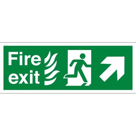 Nhs Fire Exit Arrow Up Right Signs From Signs Uk