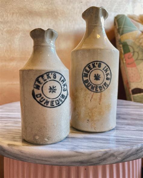 Antique Glazed Stoneware Ink Bottles Dunedin New Zealand Pick From