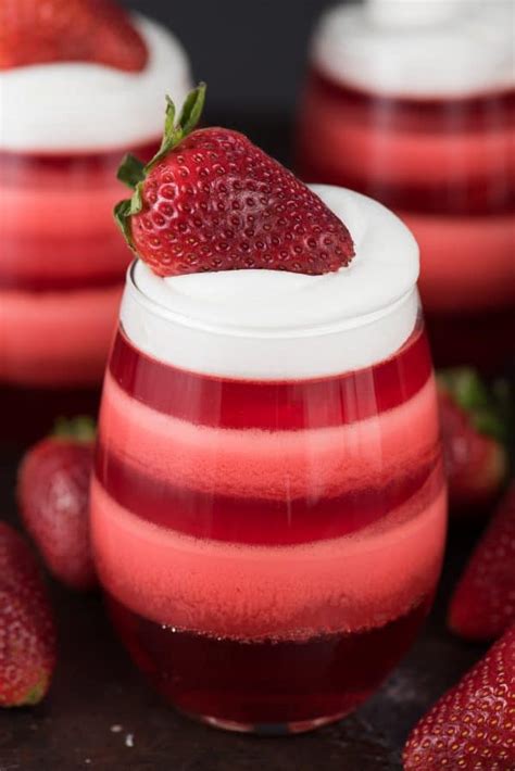 Strawberry Jello Cups Fun Valentines Dessert