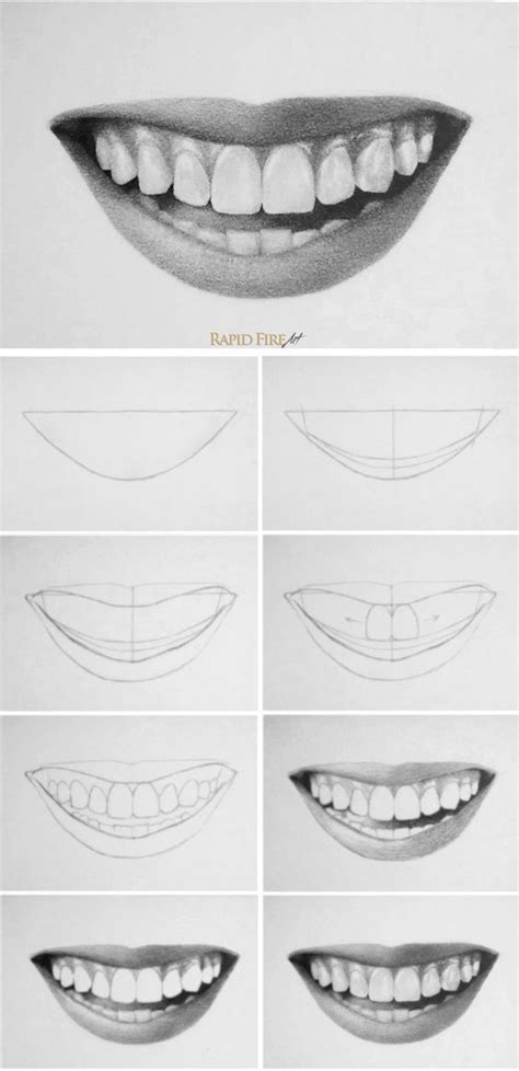 Tutorial How To Draw A Smile With Teeth 2015