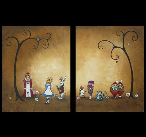 Alice In Wonderland Original Whimsical Art Fairytale Painting