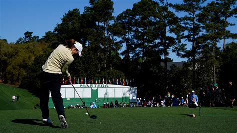 Emilia Migliaccio Tees Off At No 1 Tee During The Final Round Of The 2021 Augusta National