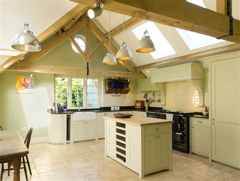 Installing these lights on a vaulted ceiling's slopes is the best way of brightening up the ceiling space, which. Vaulted ceiling Neptune kitchen with oak trusses and ...