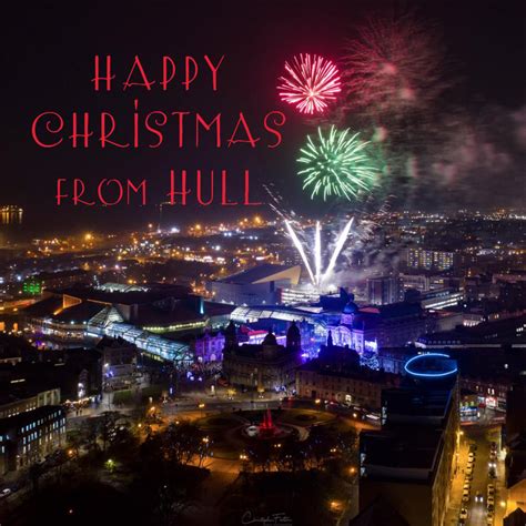 Hull Christmas Card  OctoVision Media's Hull From Above