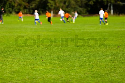 Young Soccer Players On Soccer Field Stock Image Colourbox