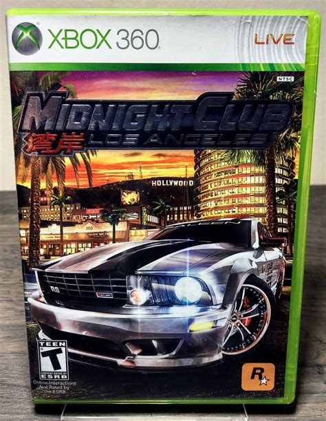 Midnight Club Los Angeles Microsoft Xbox 360 2008 Cib Complete W