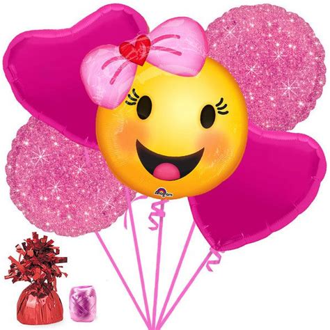 Emoji Girl Balloon Bouquet Kit Emojis Party Supplies