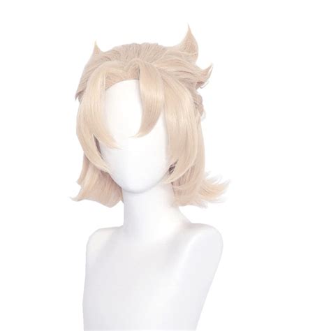Buy Wiggy Mermaidsl Short Blonde Wig Unisex Cosplay Wig Male Anime Fluffy Spiky Braids Cosplay
