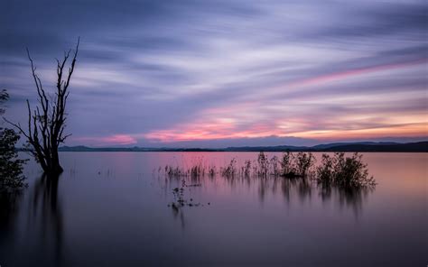 Lake Sunset 4k Wallpaper Hd Wallpaper Background Images