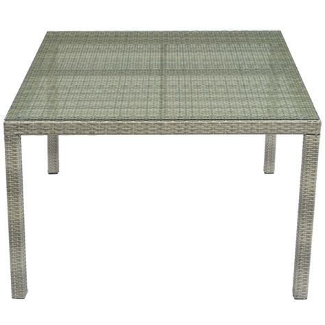 Conduit 47 Square Outdoor Patio Wicker Rattan Table Light Gray By Modway
