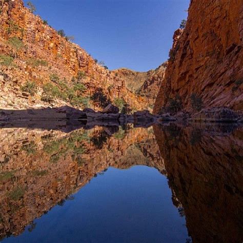 Reflections At Ormiston Gorge Northern Territory Australia Outback