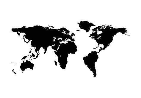 World Map Silhouette Vector Art At Vecteezy