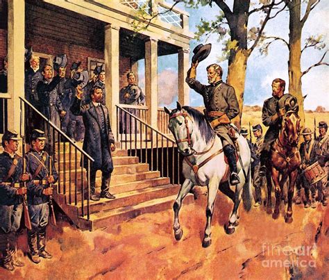General Lee And His Horse Traveller Surrenders To General Grant