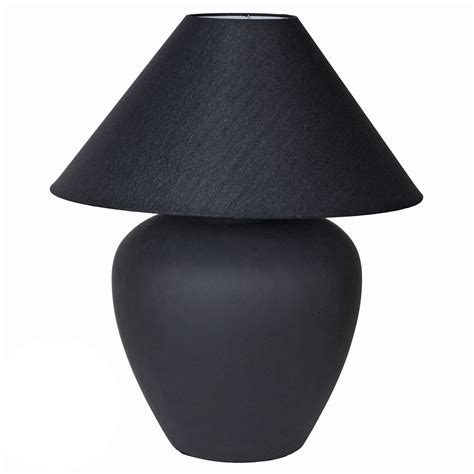 Luxe Black Ceramic Table Lamp Silverbirch Garden Centre