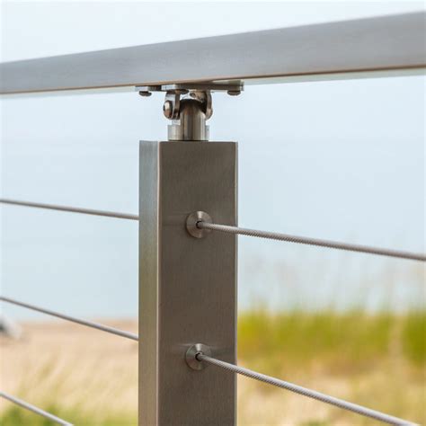 Cable Railing Posts Pre Drilled Aluminum And Stainless Steel Posts