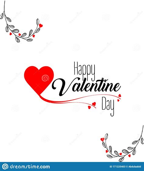 Happy Valentine Day Red Color Greeting Card For All Lover Or 14
