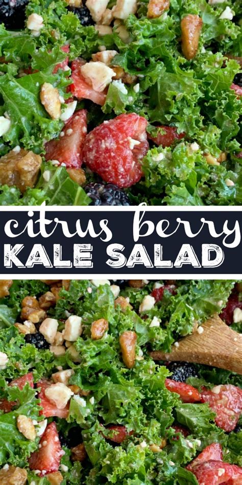 Citrus Berry Kale Salad Kale Salad Healthy Salad