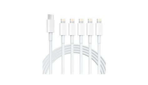 Iphone Charger 5 Pack 6ft Usb C To Lightning Cable【apple Mfi Certified