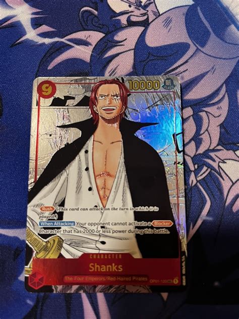 One Piece English Ccg Shanks Manga Parallel Alternate Art Romance Dawn Op Ebay