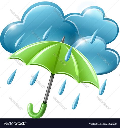 Rainy Weather Icon With Royalty Free Vector Image