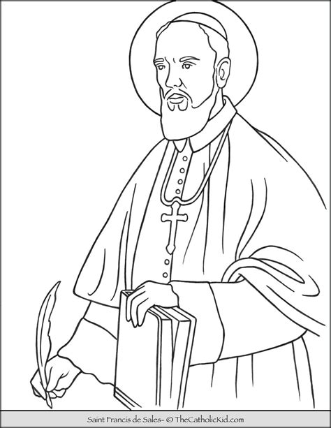 Francis xavier parish, are a catholic faith community inspired by the gospel values of compassion and love. Saint Francis de Sales Coloring Page - TheCatholicKid.com ...