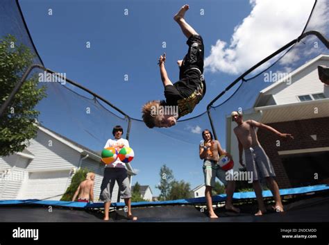 Sean Thompson, 15, does a flip during the Weather Channel's "Ultimate