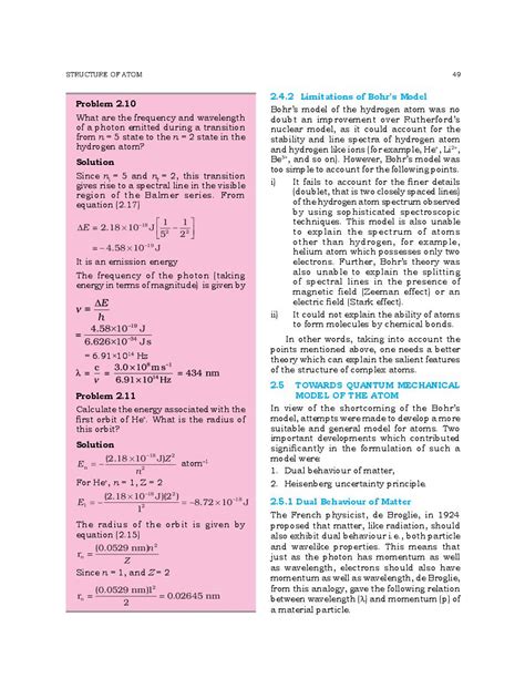 Cbse Class 11 Chemistry Chapter 2 Structure Of Atom Cbse Study Group