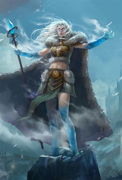 Female Ice Wizard Pathfinder Pfrpg Dnd Dandd D20 Fantasy Fantasy