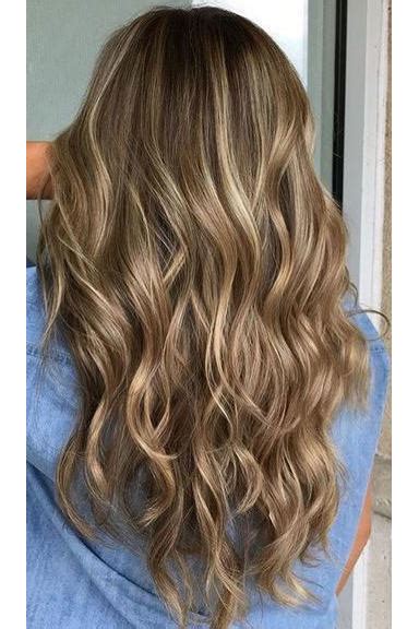 This flirty look features dark blonde hair color enhanced with lowlights and soft balayage highlights. 29 Brown Hair with Blonde Highlights Looks and Ideas ...