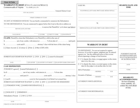 Warrant in Debt - Ashley F. Morgan Law, PC