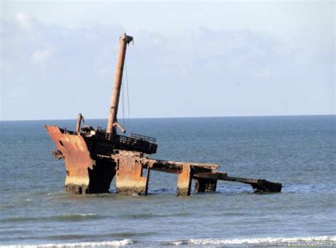 Partially Submerged Ship In El Haouzia Morocco After A Post To R