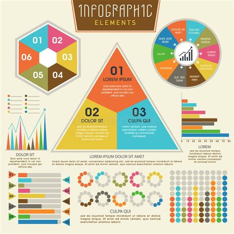 Sistema De Los Elementos Infographic Coloridos Para El Negocio Stock De