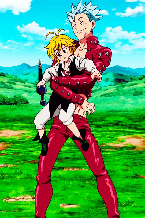 Two Anime Characters Are In The Middle Of A Field One Is Holding