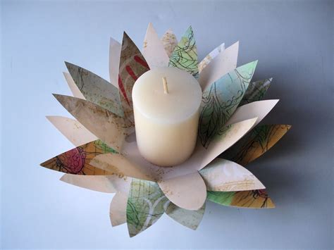 My Creative Stirrings Paper Flower Candle Holder