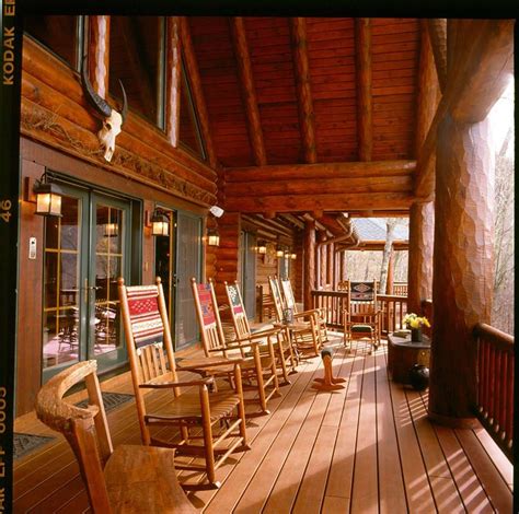 Enjoy Great Views From This Hiawatha Log Home Outdoor Spaces Outdoor