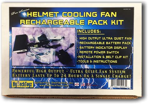 Hytechtoyz Rechargeable Helmet Cooling Fan Kit Pro Series