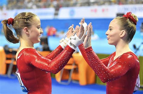 Dominant Us Gymnastics Retain Womens Team Gold The Morning Call