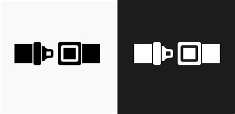 Buckle Up Icon On Black And White Vector Backgrounds Stock Illustration