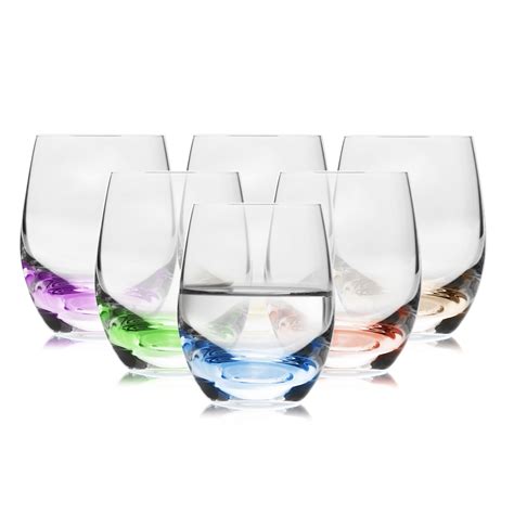 Rainbow Colored Shot Glasses Set Of 6 2 2 Oz Crystal Decor
