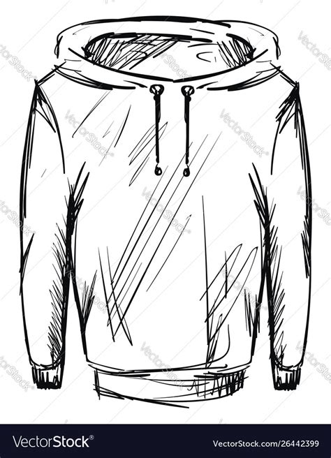 Quality drawing hoodie with free worldwide shipping on aliexpress. Hoodie drawing on white background Royalty Free Vector Image
